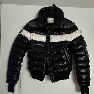 SAM. Women's Black and White Puffer Jacket
